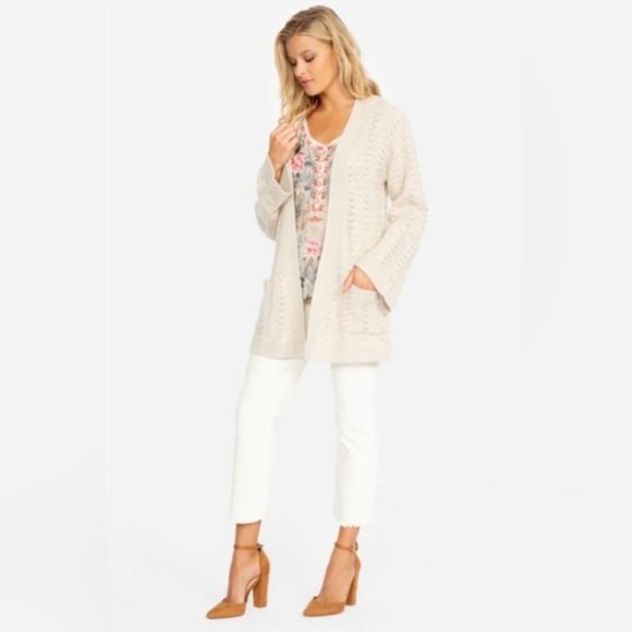 Johnny Was Camille Short Kimono Cashmere Linen Cardigan - Picture 2 of 12